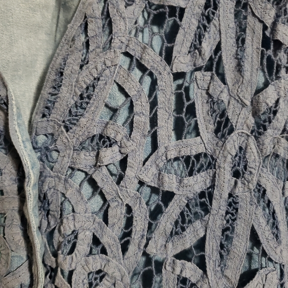 Galliano retro jean and lace vest size M - Picture 8 of 8